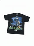 Seattle Seahawks Official Black Majestic “Sky Helmet” T-Shirt