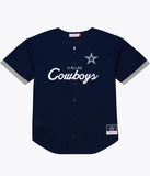 Dallas Cowboys Official Head Coach Mesh Mitchell & Ness Full Button Up Jersey