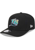 Tampa Bay Rays Official Black Cooperstown Collection New Era 9SEVENTY Stretch-Snap Hat