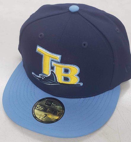 Tampa Bay Rays Official Authentic 2001 Two-Tone Navy Blue & Sky Blue New Era 59FIFTY Fitted Hat