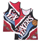 Philadelphia 76ers Official Jumbotron 2.0 Sublimated Mitchell & Ness Tank Top