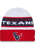 NEW ERA HOUSTON TEXANS WHITE 2023 SIDELINE TECH CUFF MENS KNIT BEANIE