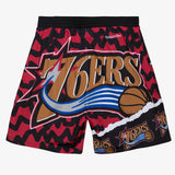 Philadelphia 76ers Official Jumbotron 2.0 Sublimated Mitchell & Ness Shorts