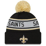 New Orleans Saints New Era Repeat Cuffed Knit Hat with Pom - Black