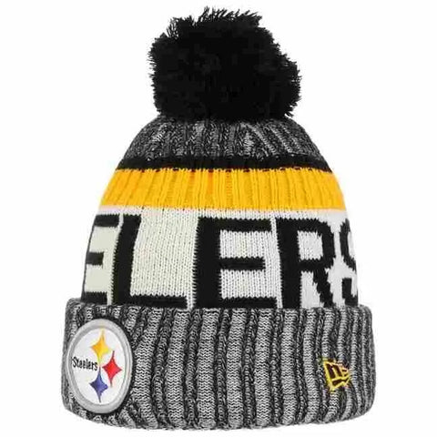 New Era NFL Pittsburgh Steelers Official Sport Knit Black Yellow Beanie