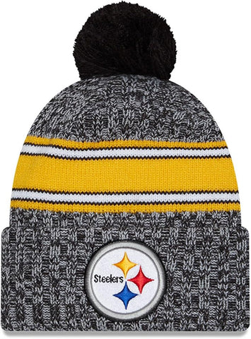 New Era NFL Unisex-Adult Official 2023 Sideline Cold Weather Cuffed Pom Beanie Hat