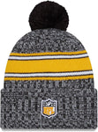 New Era NFL Unisex-Adult Official 2023 Sideline Cold Weather Cuffed Pom Beanie Hat