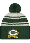 NEW ERA GREEN BAY PACKERS IVORY 2022 SIDELINE SPORT MENS KNIT HAT