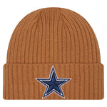 Dallas Cowboys New Era Color Pack Cuffed Knit Beanie - Brown