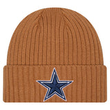 Dallas Cowboys New Era Color Pack Cuffed Knit Beanie - Brown