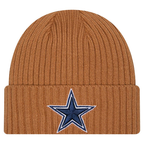 Dallas Cowboys New Era Color Pack Cuffed Knit Beanie - Brown