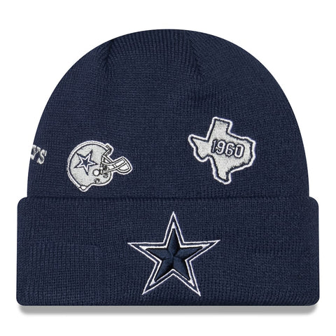 Dallas Cowboys New Era Navy Identity Cuffed Knit Beanie