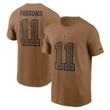 NFL Men's Dallas Cowboys Micah Parsons Nike Brown 2023 Salute To Service T-Shirt