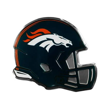 Denver Broncos Helmet Aluminum Color Auto Emblem