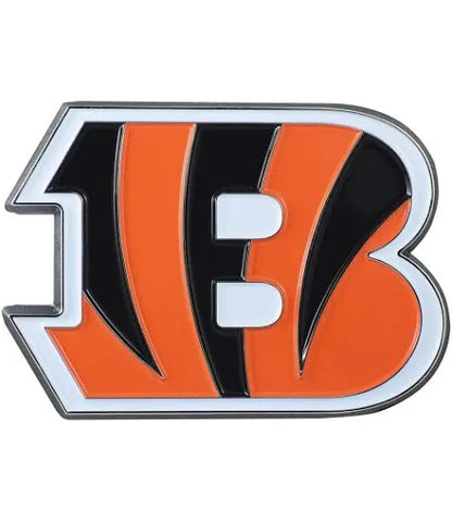 Cincinnati Bengals Acrylic- Metallic Auto Emblem W/ Foam Adhesive Tape Backing