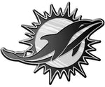 Miami Dolphins Real Chrome Metal Auto Emblem