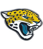 Jacksonville Jaguars Color Aluminum Auto Emblem W/ Adhesive Tape Backing