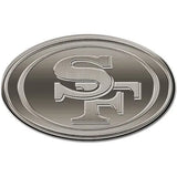 San Francisco 49ers Antique Nickel Auto Emblem
