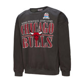 Chicago Bulls Official Downtown Collection Mitchell & Ness Pullover Fleece Sweatshirt - Black