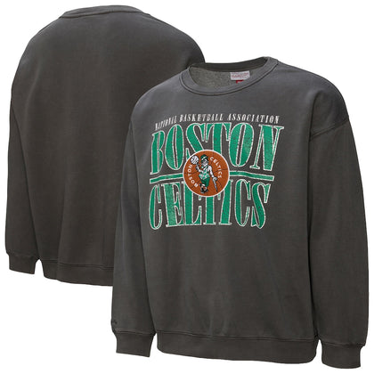 Boston Celtics Official Downtown Collection Mitchell & Ness Pullover Fleece Sweatshirt - Black