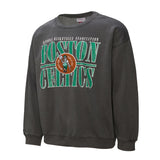 Boston Celtics Official Downtown Collection Mitchell & Ness Pullover Fleece Sweatshirt - Black