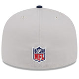 Dallas Cowboys Official Historic Sideline New Era 59FIFTY Fitted Hat - Stone/Navy
