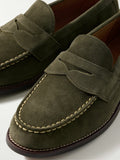 Alston Suede Penny Loafers By Polo Ralph Lauren - Olive Green