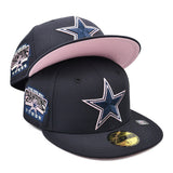 Dallas Cowboys Official 5-Time Super Bowl Champions Exclusive New Era 59FIFTY Fitted Hat - Navy/Pink