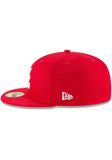 NEW ERA MLB ATLANTA BRAVES MENS RED BASIC 59FIFTY FITTED HAT