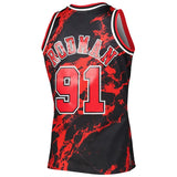 Dennis Rodman Chicago Bulls 1995-1996 Official Mitchell & Ness Jersey - Black/Red