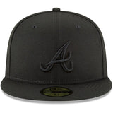 Atlanta Braves Official Black/Black New Era 59FIFTY Fitted Hat