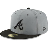 Atlanta Braves Official Gray/Black New Era 59FIFTY Fitted Hat