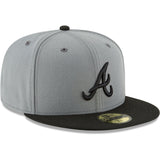 Atlanta Braves Official Gray/Black New Era 59FIFTY Fitted Hat
