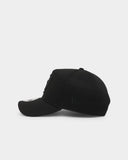 Las Vegas Raiders Official Black Out New Era 9FORTY Mid Crown A-Frame Snapback Hat