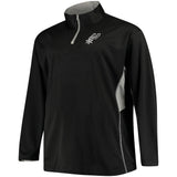 San Antonio Spurs Official Black Poly Jersey 1/4 Zip-Up Majestic Jacket
