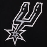 San Antonio Spurs Official Black Poly Jersey 1/4 Zip-Up Majestic Jacket