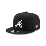 Atlanta Braves Official Black/White New Era 9FIFTY SnapBack Hat