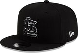St. Louis Cardinals Official Black/White New Era 9Fifty Snapback Hat