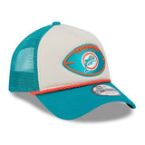 Miami Dolphins Official Historic Sideline New Era 9FORTY A-Frame Snapback Cap