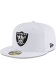 Las Vegas Raiders Classic Team White New Era 59FIFTY Fitted Hat