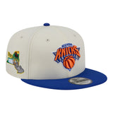 New York Knicks Official White Injection Localized New Era 9FIFTY Snapback Hat