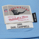 Earl Campbell Tennessee Oilers 1980 Official Legacy Mitchell & Ness Stitched Player Jersey - Light Blue
