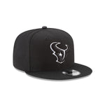 New NFL Houston Texans Black / White Men’s New Era 9Fifty Snapback Hat