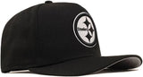 Pittsburgh Steelers Official A-Frame Black/White New Era 9FIFTY SnapBack Hat