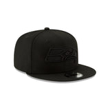 Seattle Seahawks Official Black Out New Era 9FIFTY Snapback Hat