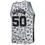 San Antonio Spurs David Robinson 1998/99 Mitchell & Ness Hardwood Classics Doodle Swingman Player Jersey