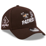 San Diego Padres Official Looney Tunes Brown New Era 9FORTY A-Frame SnapBack Hat