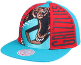 Memphis Grizzlies Official Big Face Callout HWC Mitchell & Ness SnapBack Hat - Teal