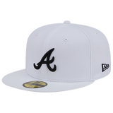 Atlanta Braves Official White/Black New Era 59FIFTY Fitted Hat