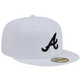 Atlanta Braves Official White/Black New Era 59FIFTY Fitted Hat